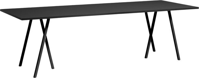 HAY Loop Stand Table in Schwarz mit Esche und pulverbeschichtetem Stahl für Büro und Esszimmer - Bild 1