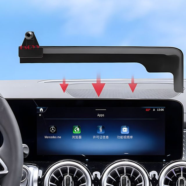 HsQYY Dashboard Handyhalterung für Mercedes Benz A B CLA GLA GLB EQA EQB Klasse in Schwarz zur Befestigung von GPS und Smartphone - Bild 1