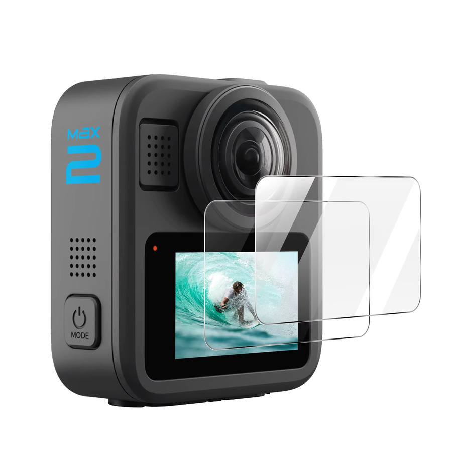 GoPro MAX 2 Displayschutzfolie aus gehärtetem Glas, transparent, HD-klar und kratzfest - Bild 7
