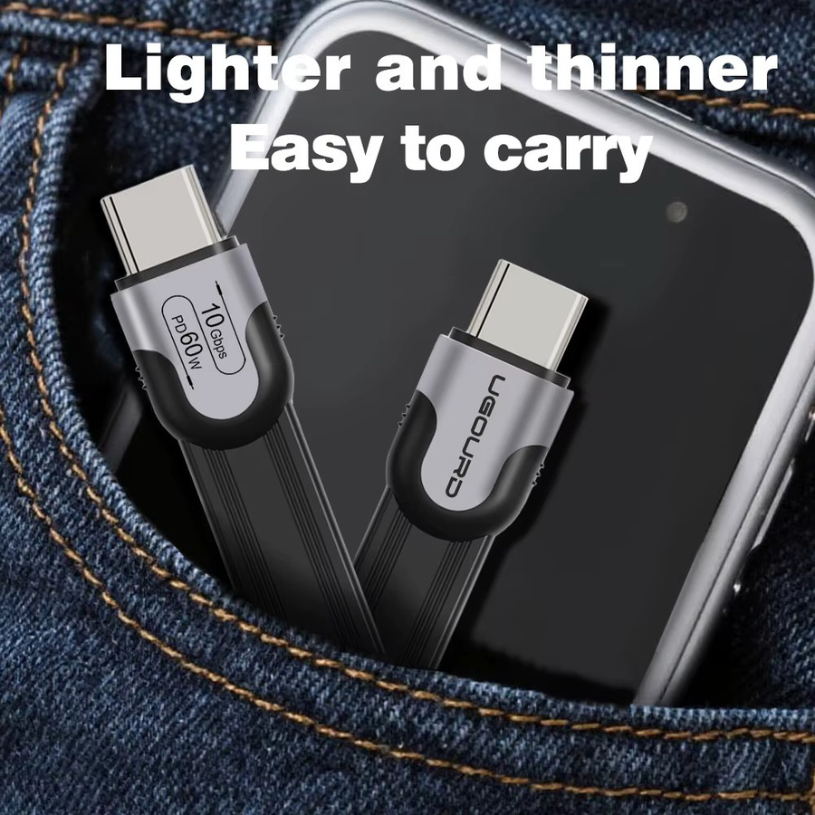 UGOURD USB-A auf USB-C Kabel 10Gbps Datenübertragung USB 3.1/3.2 Gen2 mit 60W Ladeleistung, Schwarz - Bild 5