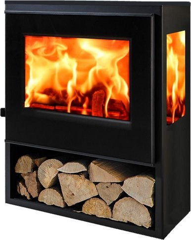 PANADERO Kaminofen Java Trivision aus Stahl in Schwarzmetallic mit 5,9 kW - Bild 1