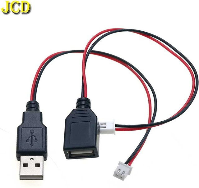JCD USB 2.0 Adapterkabel mit XH2,54mm 2Pin Terminal Draht und PH2.0 Terminal, Schwarz - Bild 1