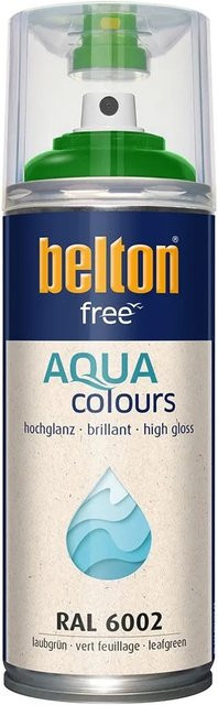 Belton Free AQUAcolours Buntlack RAL 6002 Laubgrün hochglänzend wasserbasiert 400 ml - Bild 1