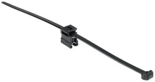 HellermannTyton Kabelbinder mit Clip Schwarz 200mm x 4,6mm (100 Stück) - Bild 1