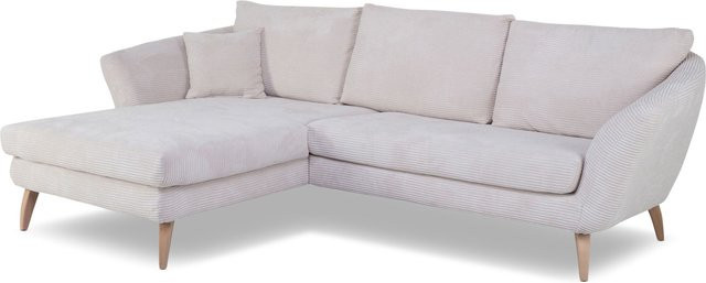 Polsterecke SANSIBAR FÜNEN in Beige mit Cordstoff und Armlehnen, L-Form, B/T/H: 266 x 134 x 82 cm - Bild 1