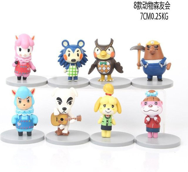 Animal Crossing Tierfiguren, 8-teiliges Set, 7cm - Bild 1