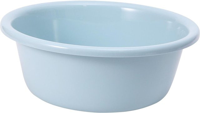 mfySpace Rundes Waschbecken aus verdicktem Kunststoff für Baby und Studentenwohnheim, Durchmesser: 29,5 cm, Höhe: 10 cm, Blau/Grau - Bild 1