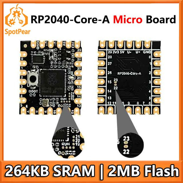 Raspberry Pi Pico RP2040 Core A Entwicklungsboard in Schwarz mit Dual-Core-Prozessor - Bild 1