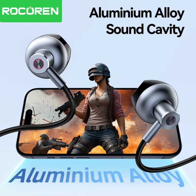 Rocoren USB Typ C In-Ear Kopfhörer mit Mikrofon und Stereo-Sound für Xiaomi und Samsung - Bild 5