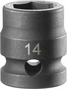 Facom Stubby Steckschlüssel 14mm aus Chrom-Molybdänstahl in Grau - Bild 1