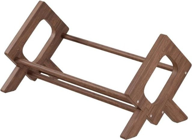 Dampfnudel Neigendes Desktop-Bücherregal aus Holz in Braun für Home Office und Zuhause - Bild 1