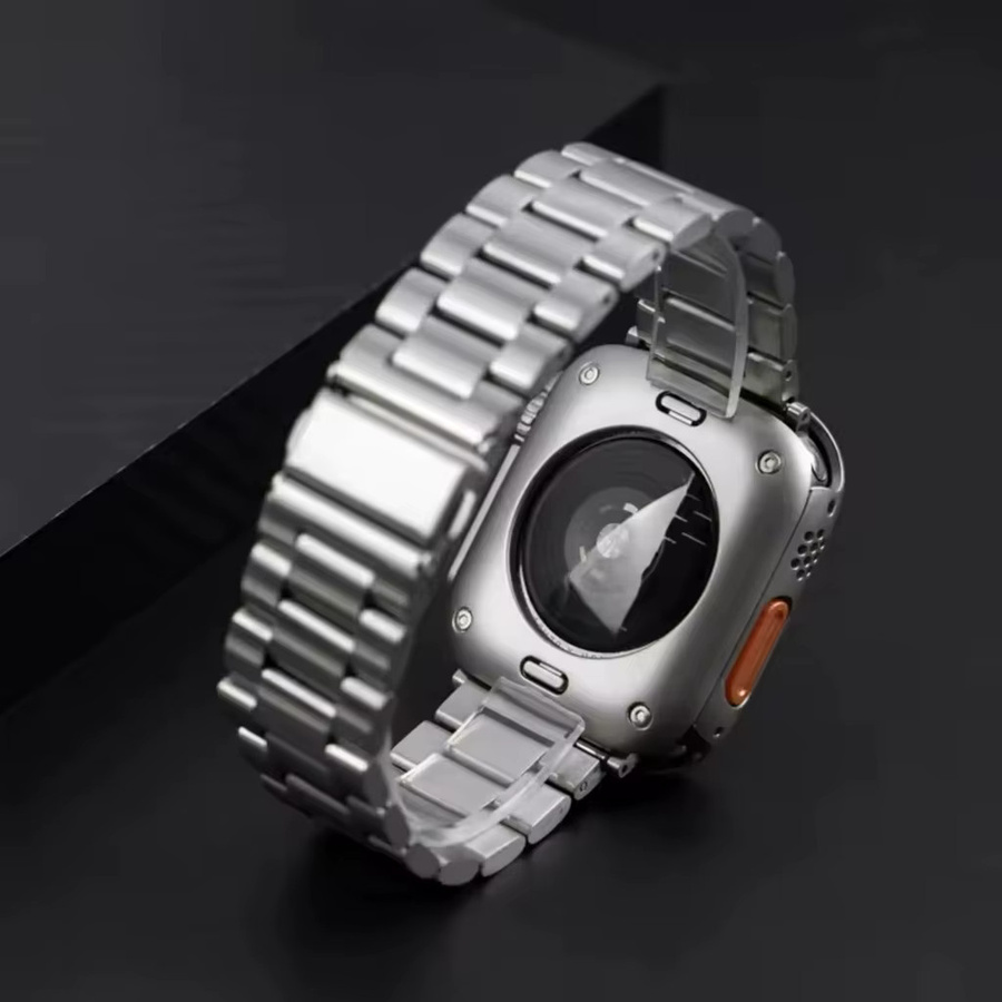 CHIICSMART Uhrenarmband mit Glashülle, Edelstahl, Silber, Unisex - Bild 2