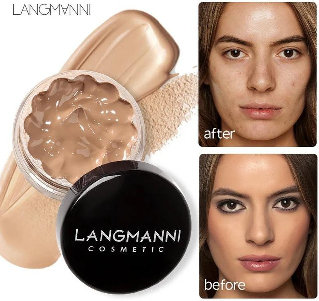 langmanni Concealer, wasserfeste Foundation, matt, natürlich - Bild 1