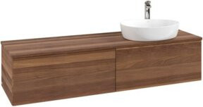 V&B Waschtischunterschrank Antao mit Frontstruktur, Weiß, B: 160 cm, T: 50 cm - Bild 1