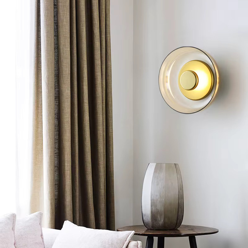 CETANT Vintage LED-Wandleuchte aus Glas und Metall in Transparent mit warmweißem Licht und rundem Scheibendesign - Bild 5