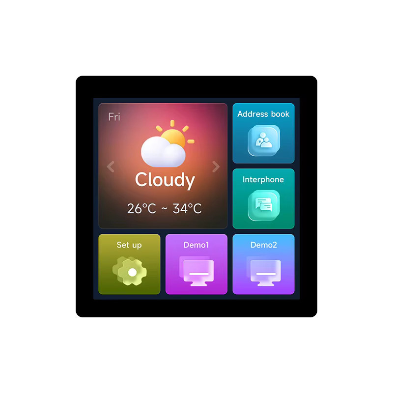 SHCHV ESP32-S3 Entwicklungsboard mit 4-Zoll-LCD-Display, 480 x 480 Auflösung, WiFi und Bluetooth, 32-Bit LX7 Dual-Core-Prozessor, kapazitiver Touch, Schwarz - Bild 6