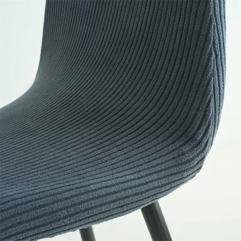 WANERQU Jacquard-Stuhlhussen mit Streifenmuster, elastische Stretch-Esszimmerstuhl-Abdeckungen für armlose Stühle, Grau - Bild 4
