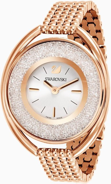 Swarovski Damenuhr, Quarz, Edelstahl, Roségold, Kristall, 43 mm - Bild 1