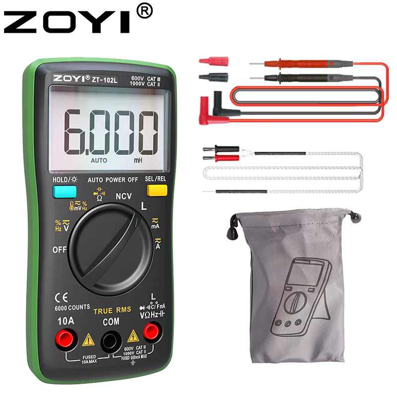 Zoyi ZT-102L Digitales Multimeter mit automatischer Reichweite und Induktivität in Grün - Bild 4