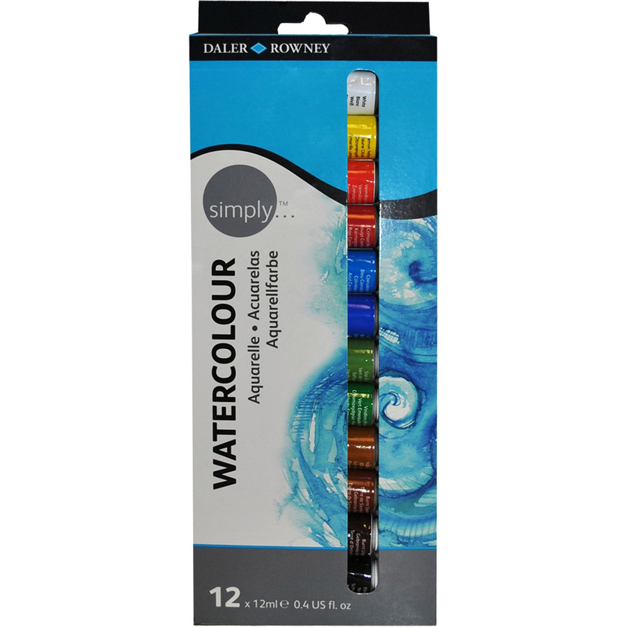 Daler-Rowney Simply Aquarellfarben-Set mit 12 Farbtuben à 12 ml in Multicolour - Bild 2