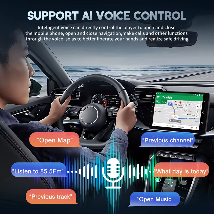 Podofo 2-DIN Android Autoradio für SEAT LEON 2005-2012 mit 8-Kern Prozessor, GPS-Navigation, Carplay, Android Auto, WIFI, Bluetooth und DSP in Schwarz - Bild 7
