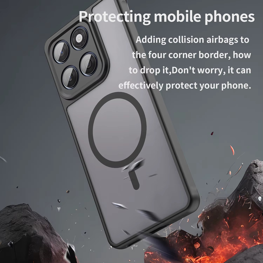 Magnetische Stoßfeste Schutzhülle für Motorola Edge 60 Neo, 60 Fusion, 60S und S50 Edge50 Neo in Blau Transparent Matt - Bild 3