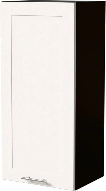 Feldmann-Wohnen Hängeschrank Oslo W4 Küchenschrank Schwarz Weiß Matt B/T/H: 45 x 32,5 x 96 cm - Bild 1
