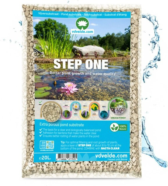 Vdvelde STEP ONE Teichsubstrat aus Lava-Gestein, biologisches Filtersubstrat für Wasserpflanzen, 20 l - Bild 1