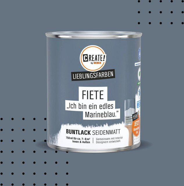 CREATE! by OBI Buntlack Lieblingsfarbe Fiete Marineblau Seidenmatt 0,75 l - Bild 1