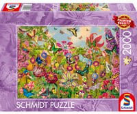 Schmidt Spiele Puzzle Schmetterlingsgarten mit farbenfrohen Schmetterlingen und Blumen - Bild 1