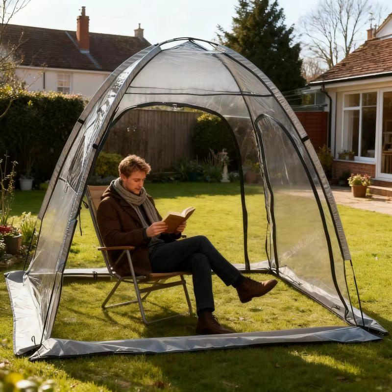 Pumbba Transparentes PVC-Zelt für 2–3 Personen, wasserdicht und winddicht - Bild 3
