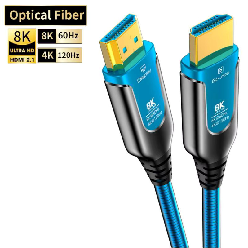 FDBOY HDMI 2.1 Glasfaserkabel in Blau mit 48Gbps für 8K und 4K@120Hz HDR sowie eARC für dein Heimkino mit TV, Projektor oder PS5 - Bild 6