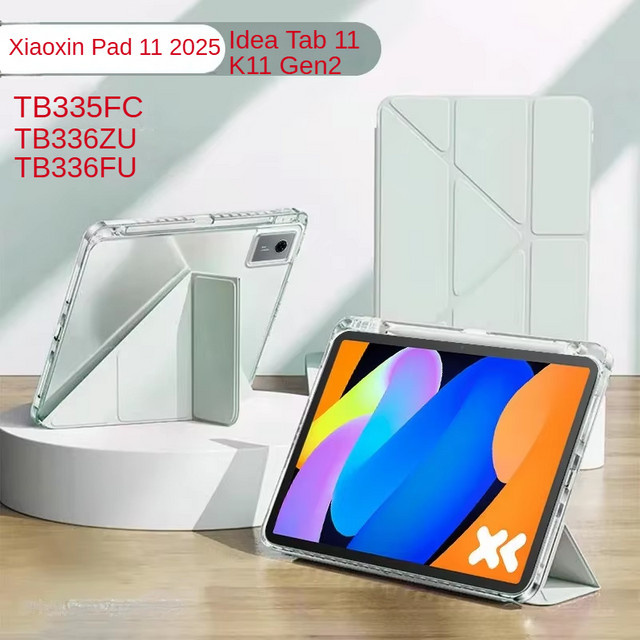 ZNOVAY Tablet-Hülle für Lenovo Idea Tab 11 Zoll mit Stifthalter, kompatibel mit Xiaoxin Pad 11 2025, Farbe: Grün - Bild 1