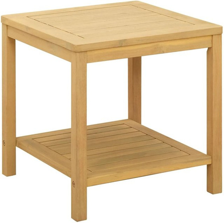 vidaXL Beistelltisch aus Akazie Massivholz in Braun, rustikal, B/T/H: 45 x 45 x 45 cm