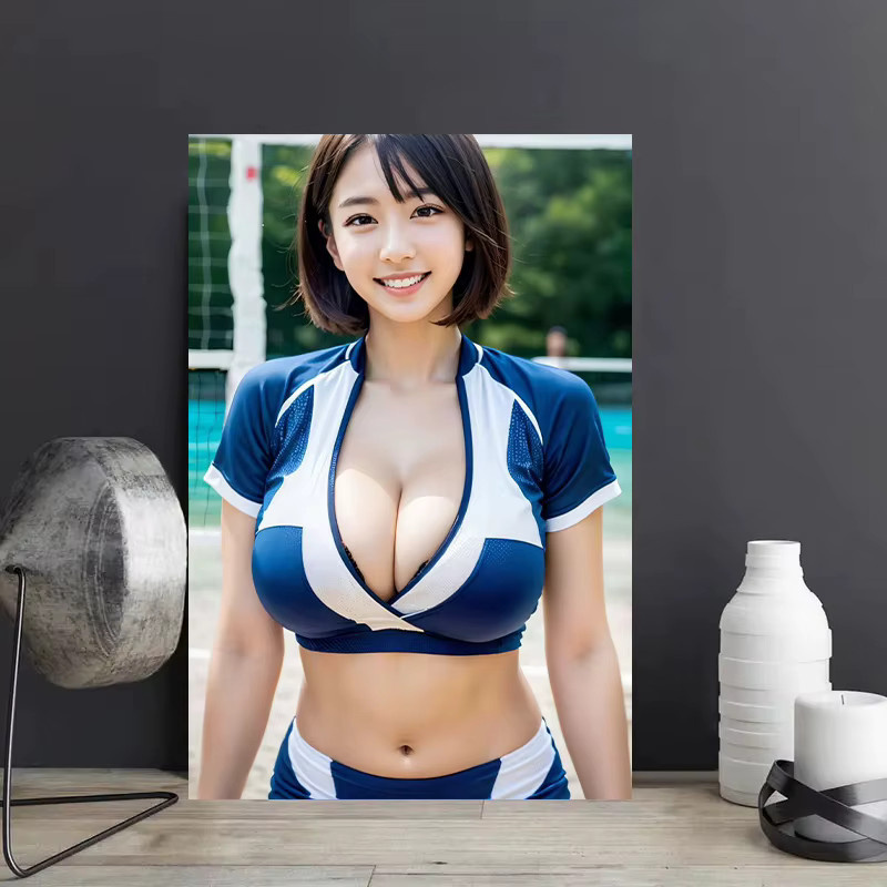 CIFBUY Fitness-Leinwandposter Sport-Wandkunst in Blau-Weiß, ungerahmte Textil-Wanddekoration für dein Zuhause oder den Fitnessraum, Breite: 30,0 cm, Höhe: 20,0 cm - Bild 3