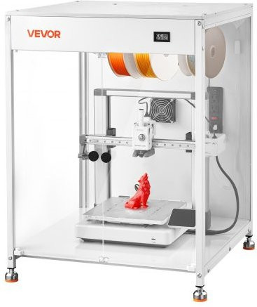 VEVOR 3D-Druckergehäuse mit LED-Beleuchtung und Belüftung, staubdicht und wasserfest, transparent/weiß, H x B x T: 80 x 60 x 60 cm - Bild 1