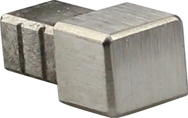 Arcansas Ecke Quadrat-Abschlussprofil aus Edelstahl gebürstet in Silber, 10 mm, 2 Stück - Bild 1
