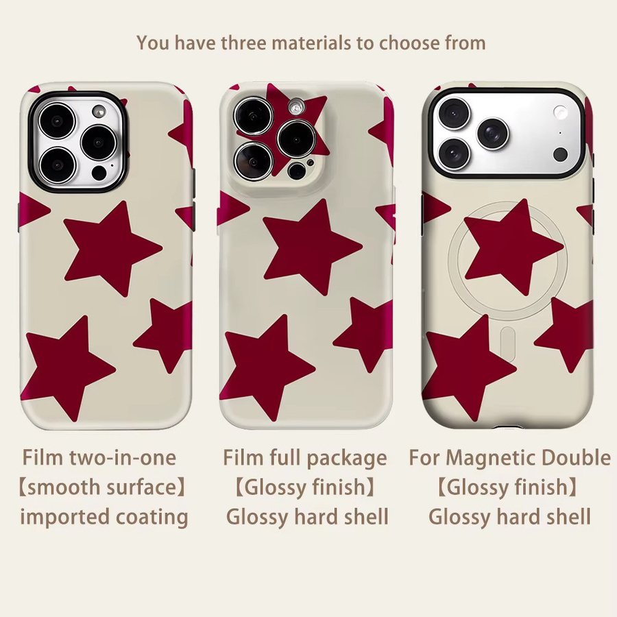 Star Scatter Magnetische Handyhülle für iPhone 17 16 15 14 13 Pro Max Plus Multicolor Robuste Doppel-Schicht-Hülle - Bild 2