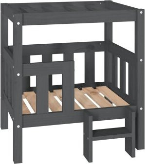 VidaXL erhöhtes Hundebett aus Kiefernholz in Grau, B/T/H: 70 x 43 x 43 cm - Bild 1