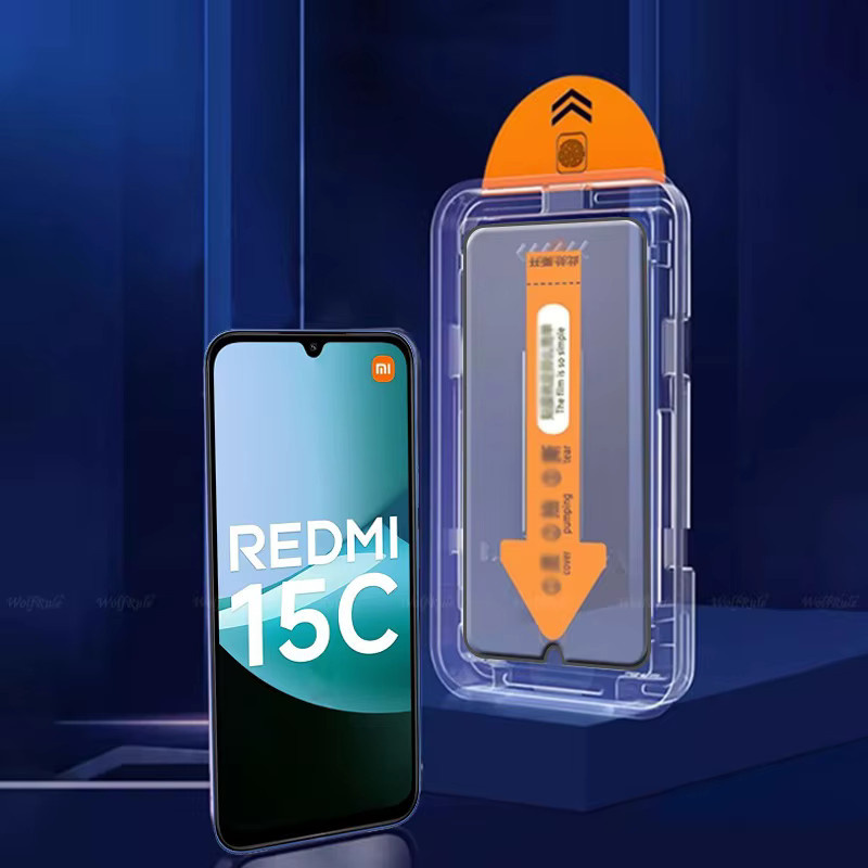 Xiaomi Redmi 15C Panzerglas Schutzfolie mit voller Abdeckung, 9H Härte, transparent - Bild 3