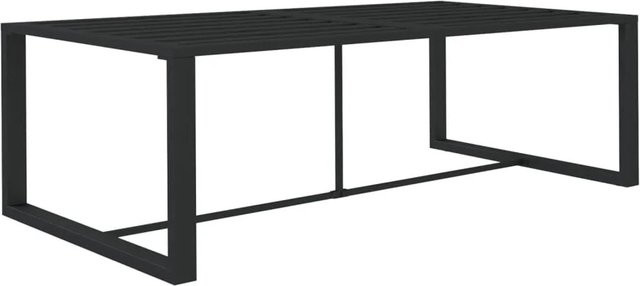 Furnicato Garten-Esstisch aus Aluminium in Anthrazit, B/T/H: 120 x 60 x 66 cm - Bild 1