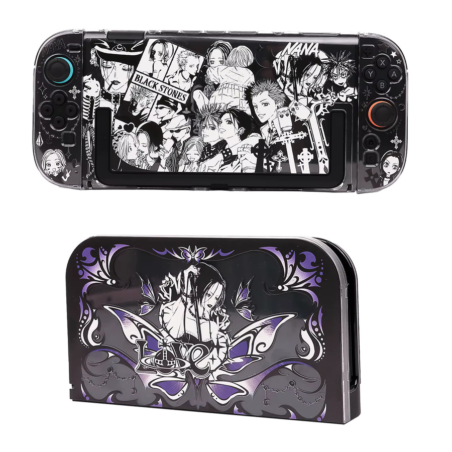 NANA Klare Schutzhülle mit Anime-Styling kompatibel mit Nintendo Switch 2 NS2 (2025), abnehmbare Hartschale, transparent/multicolour - Bild 2