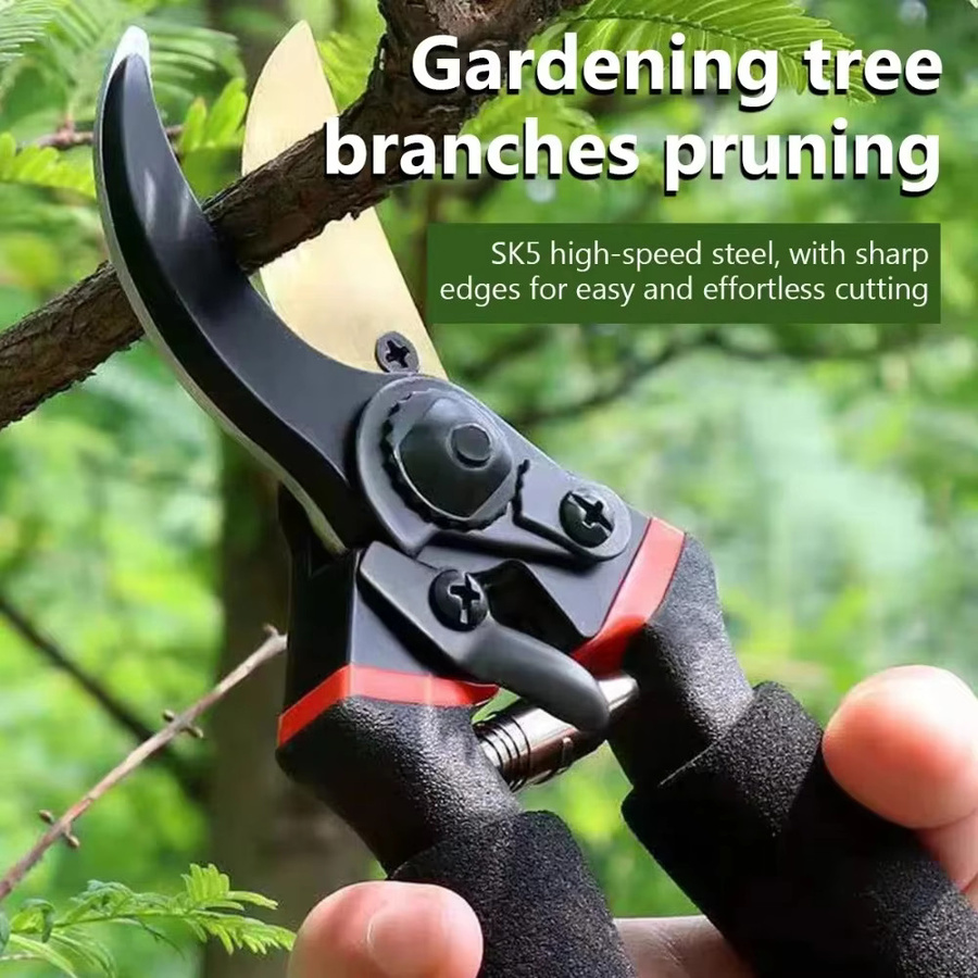 PMMJ Professionelle Multifunktionale Gartenschere in Schwarz zum Trimmen von Pflanzen, Sträuchern und Ästen für den Gartenbau - Bild 2