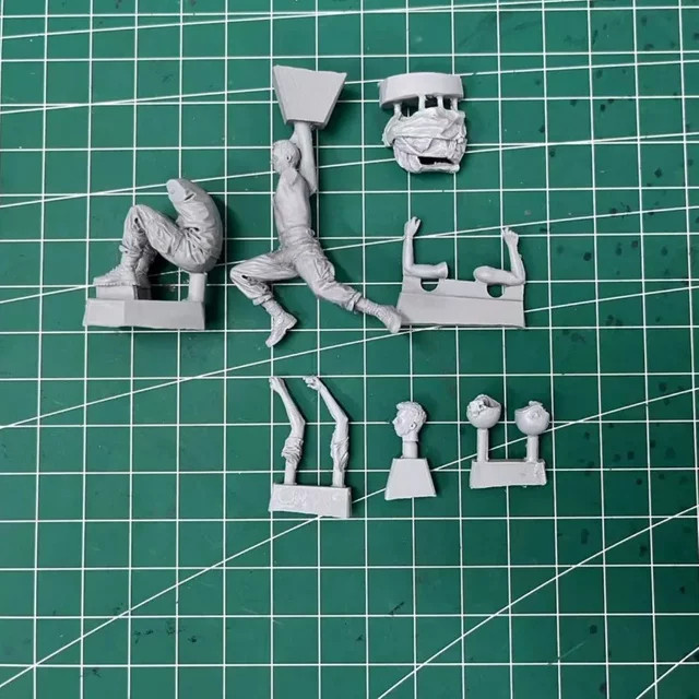 BAANFU Harzfiguren-Modellbausatz, US-Soldaten, 2-teiliges Set, Maßstab 1:35 - Bild 1