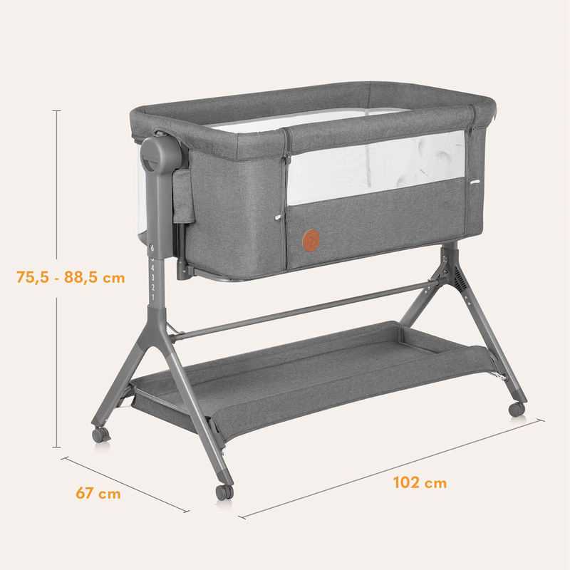 Lionelo Beistellbett Leonie Plus 3in1 in Grau - Bild 2