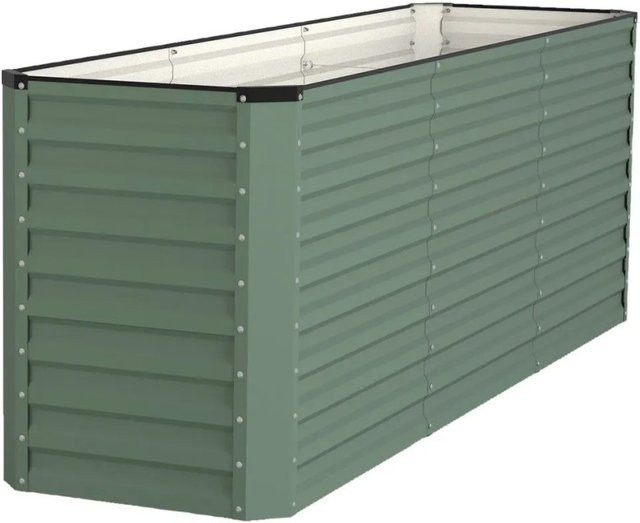 RIVARO Select Hochbeet aus Stahl in Waldgrün mit Silber, B/T/H: 260 x 70 x 90 cm - Bild 1