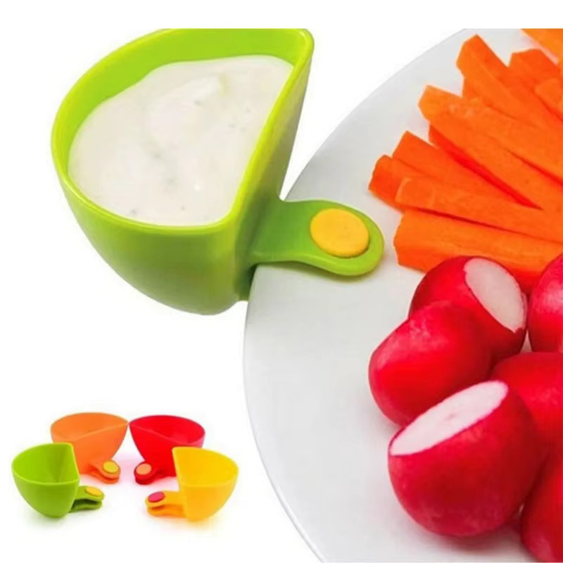 YOCITY Dip Clip Schalen Set aus Kunststoff, Mehrfarbig, Mehrzweck-Saucehalter für Gewürze und Saucen - Bild 3