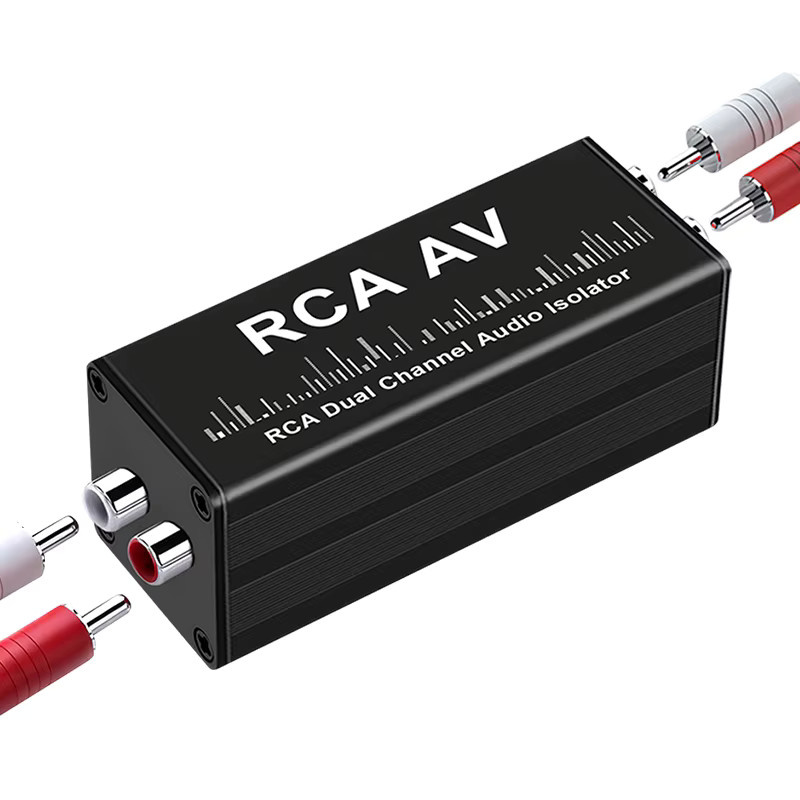 TITAK Tragbarer 2-Kanal RCA-Bodenschleifen-Isolator als professioneller Hum-Eliminator und Audiosignal-Isolator in Schwarz - Bild 6