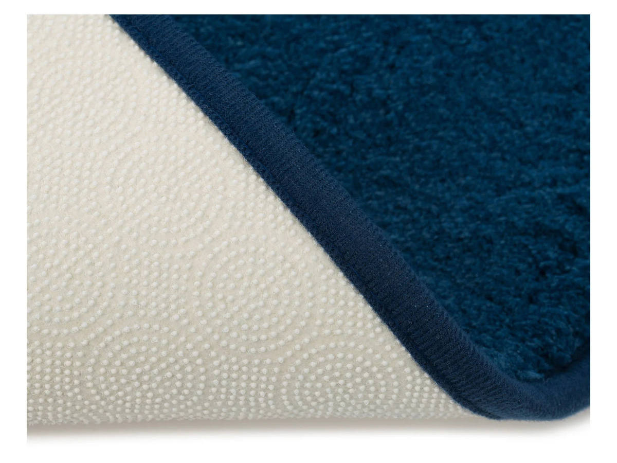GÖZZE Rio Premium Badteppich aus Polyester in Dunkelblau, B/T: 50 x 45 cm, rutschfest und waschbar - Bild 2