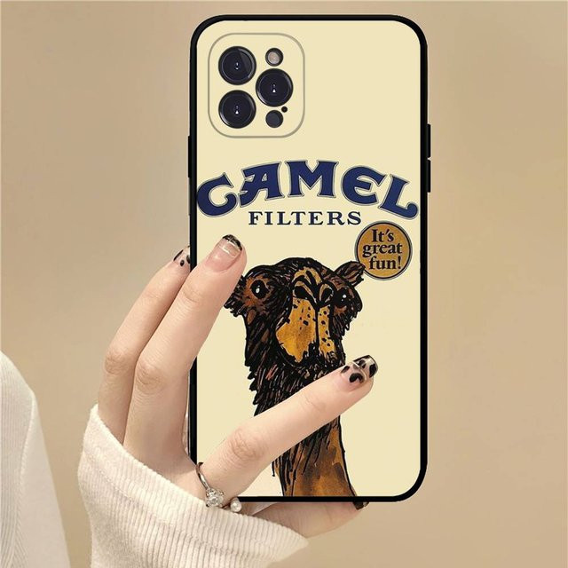 Handyhülle im Vintage Camel Zigaretten Design für Apple iPhone 16 15 14 13 12 11 Pro Max Mini Plus X XS 7 6 in Beige - Bild 1
